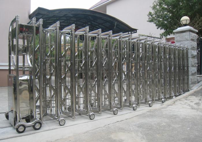 伸縮門_不銹鋼伸縮門